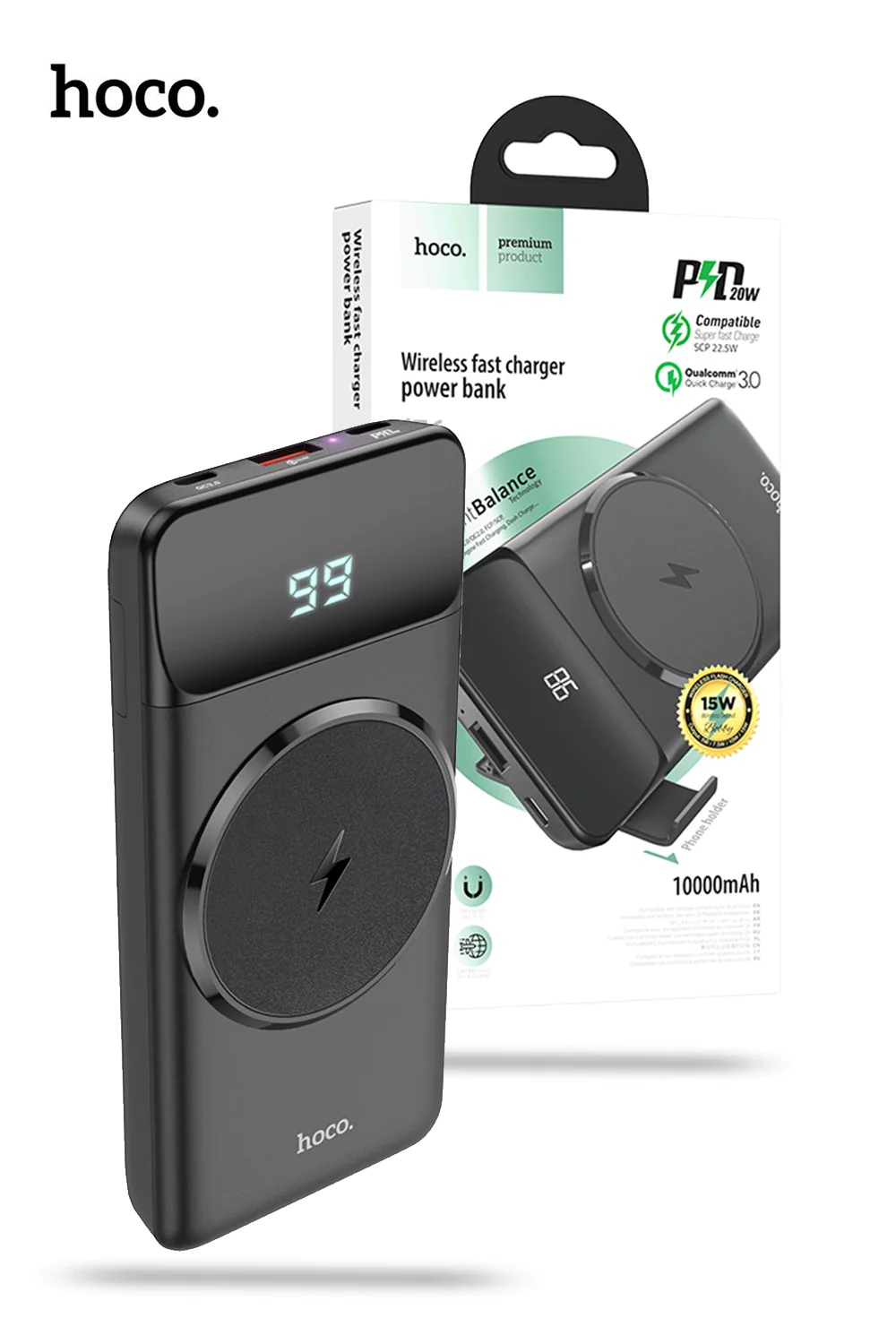 HOCO POWERBANK WITH WIRELESS CHARGE